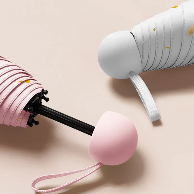 Mini Kapszula Zseb Esernyő Fény Napsütéses Esős Nap És Eső, Uv Védelem, Hordozható, Könnyű Parasza Paraszuák - Image 4