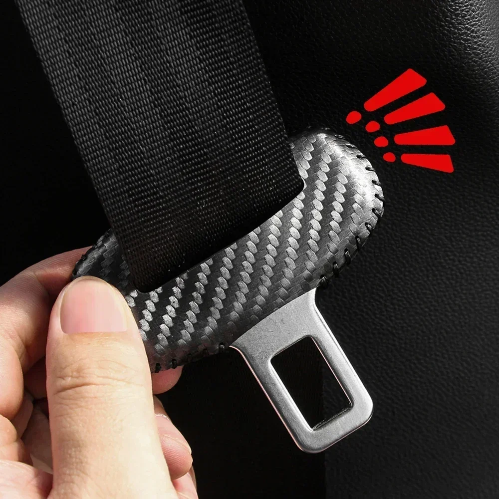 1PCS Universal Car Seat Belt Buckle Cover Protector Anti-collision Case Leather Protection Wear Car Interior Accessories