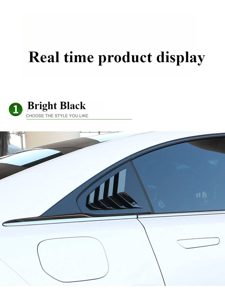 Car Rear Side Triangle Window Louver Decorative Trim Strip Shutter Blind Shades Cover Trim Sticker For Mazda 6e EZ6 2024 2025 detail image 10
