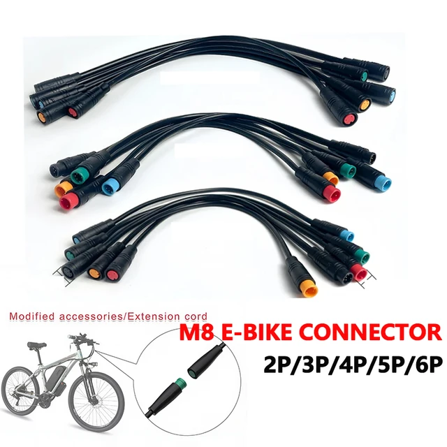 หัวต่อแยกสัญญาณกันน้ำสำหรับจักรยานไฟฟ้า M8 Y Splitter 1 ต่อ 2 ขั้วต่อ 2-8 พิน แบบตัวผู้/ตัวเมีย สำหรับเซ็นเซอร์เบรก BAFANG BBS01 BBS02 BBSHD 1