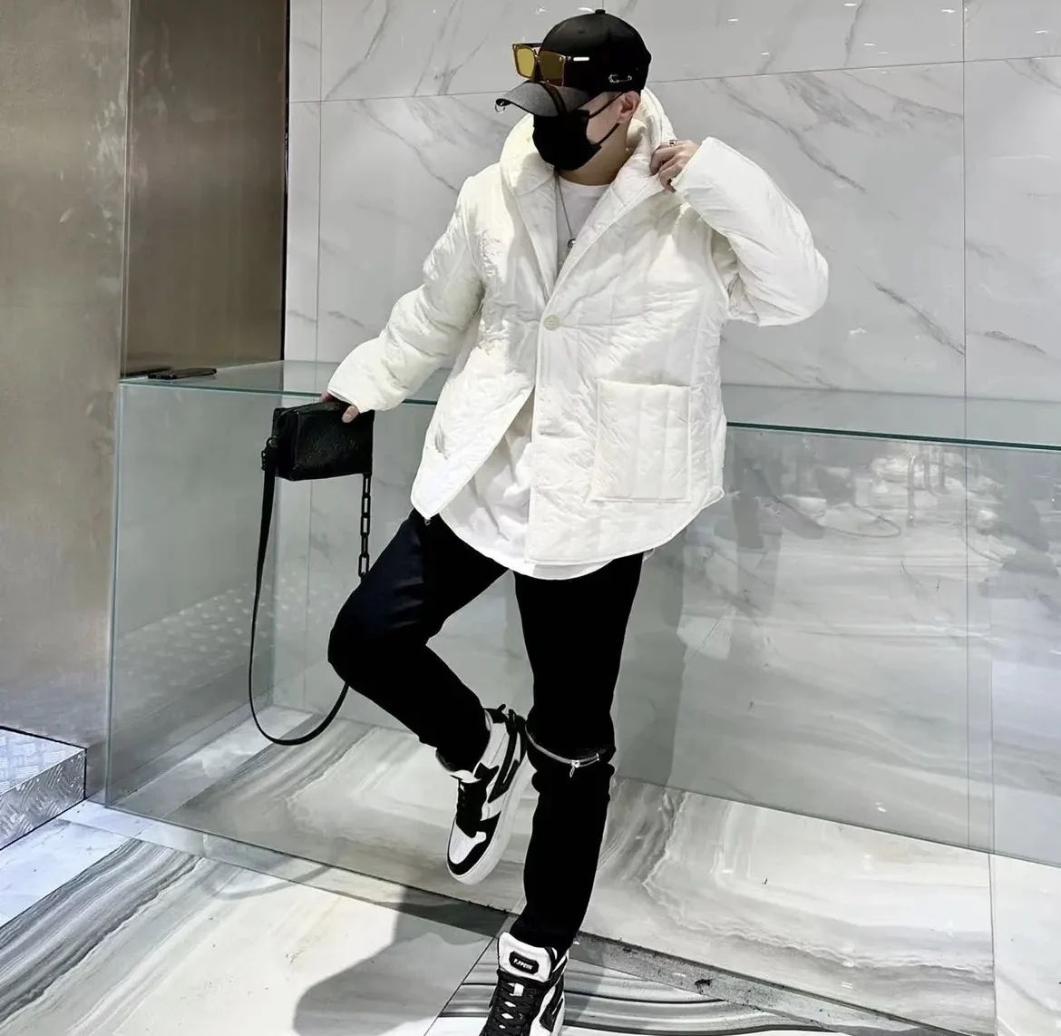 Fashionable Autumn Winter New Men Women All-Matching Trendy Coat Simple Hooded Cotton Jacket Loose Solid Color Couple Coats