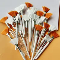 10/20/50pcs Fan Shape Foundation Makeup Brushes Multifunctional Facial Mask Brush Essential Oil Women Beauty Makeup Tools Brush 1