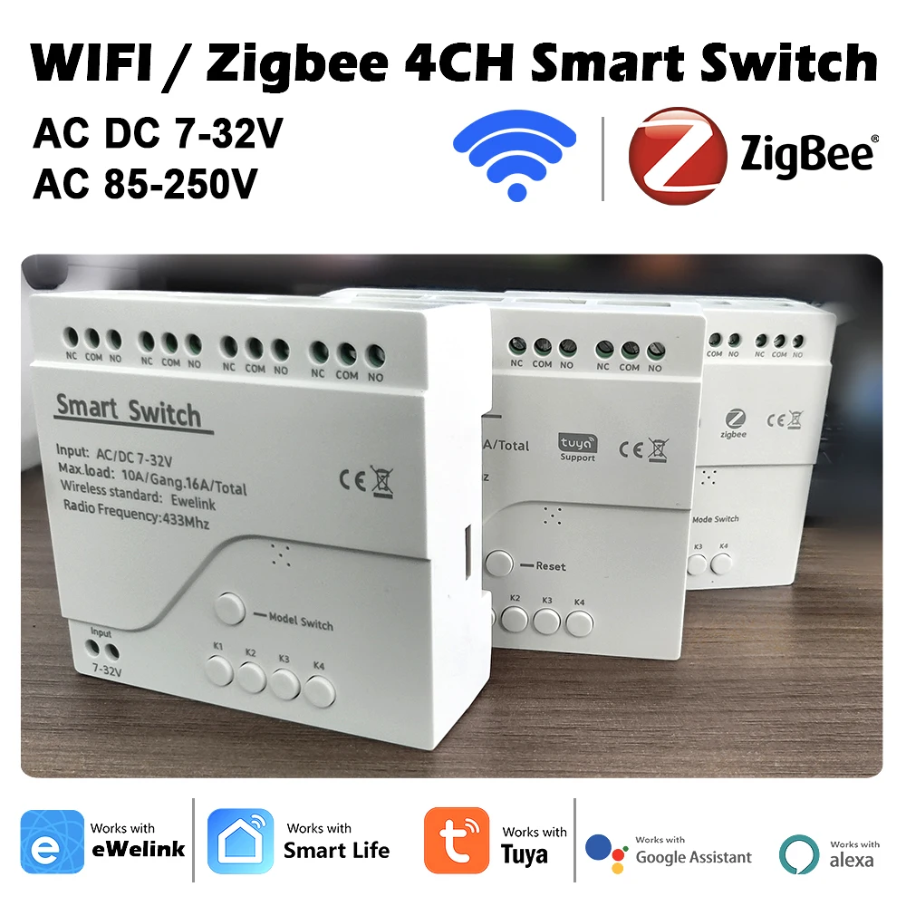Smart Relay Wireless Switch with 4-Way Control and App Connectivity