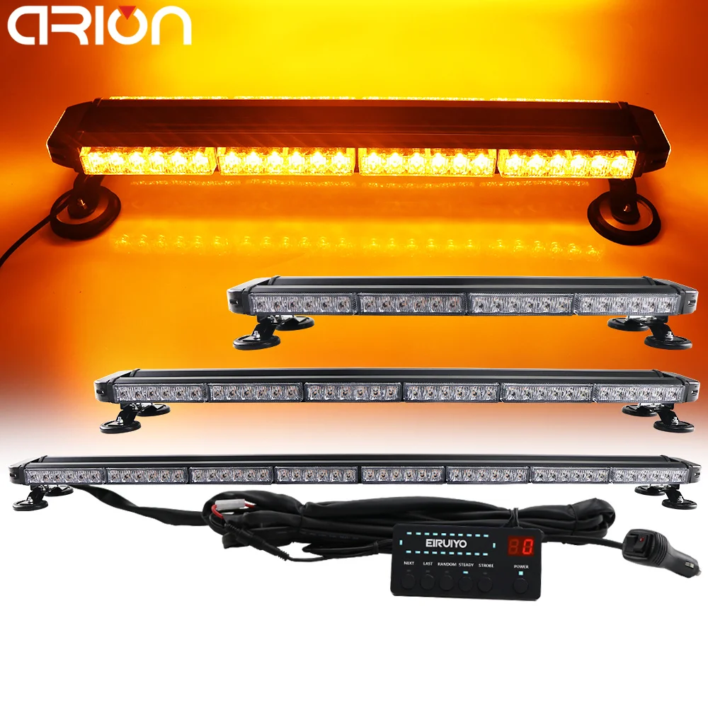 

37" 43" 49" Blue Amber White Emergency Warning LED Strobe Light Bar Roof Top Law Enforcement Hazard Flashing Lamp For Tow Truck