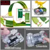 Magic Climbing Electric Dinosaur Car Track Railway Toy Car Set Bend Flexible Race Track Flash Light Car High Quality Toy For Kid 6