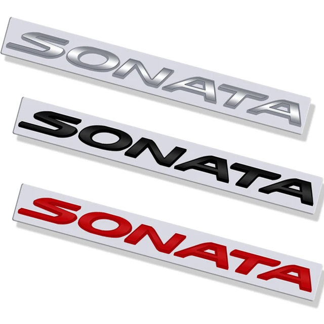 3D Metal Alloy For Sonata N Line GT Badge Letter Car Tail Rear Trunk Emblem Sticker Decoration Car Accessories