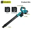 NEWBENY Cordless Electric Blower 270° Rotation Adjustment 3 Gears Leaf Vacuum Dust Snow Cleannig Tools For Makita 18V Battery 2