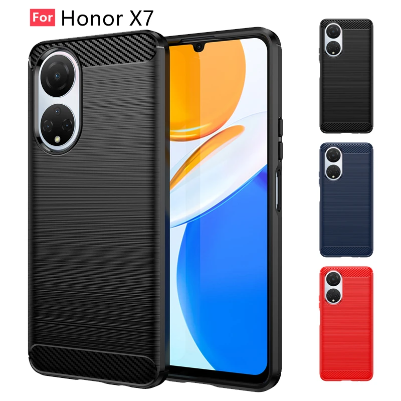 Per Huawei Honor X7 Cover Per Honor X7 Capas New Phone Back Paraurti Antiurto Soft Tpu Cover In Fibra Di Carbonio Honor X 7 8 X8 X7