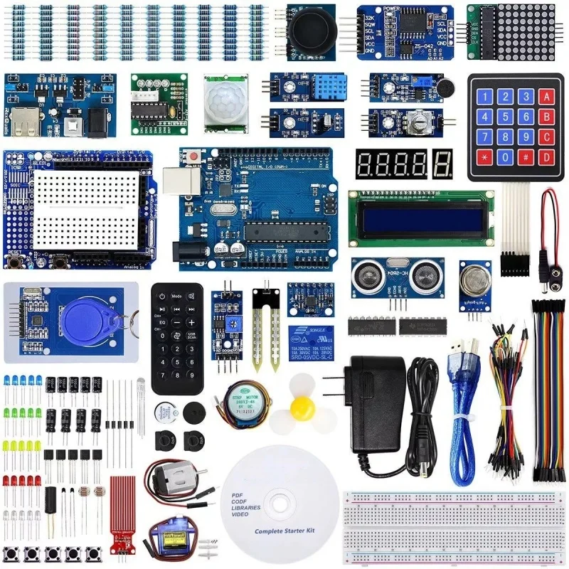 Kit di apprendimento iniziale versione completa per progetto di programmazione Arduino Kit per principianti intelligente da laboratorio di elettronica fai-da-te per Arduino IDE