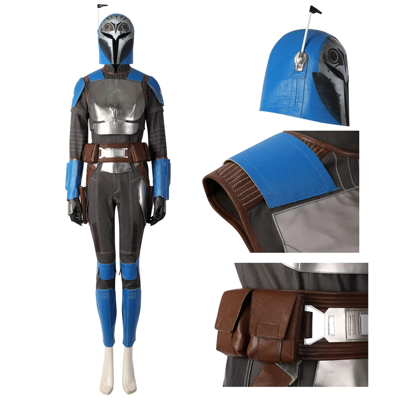 

Woman Katan Kryze Outfit The Manda Cosplay Costume Jumpsuit Halloween Party Clothes For Ladies Role Play Custom Size