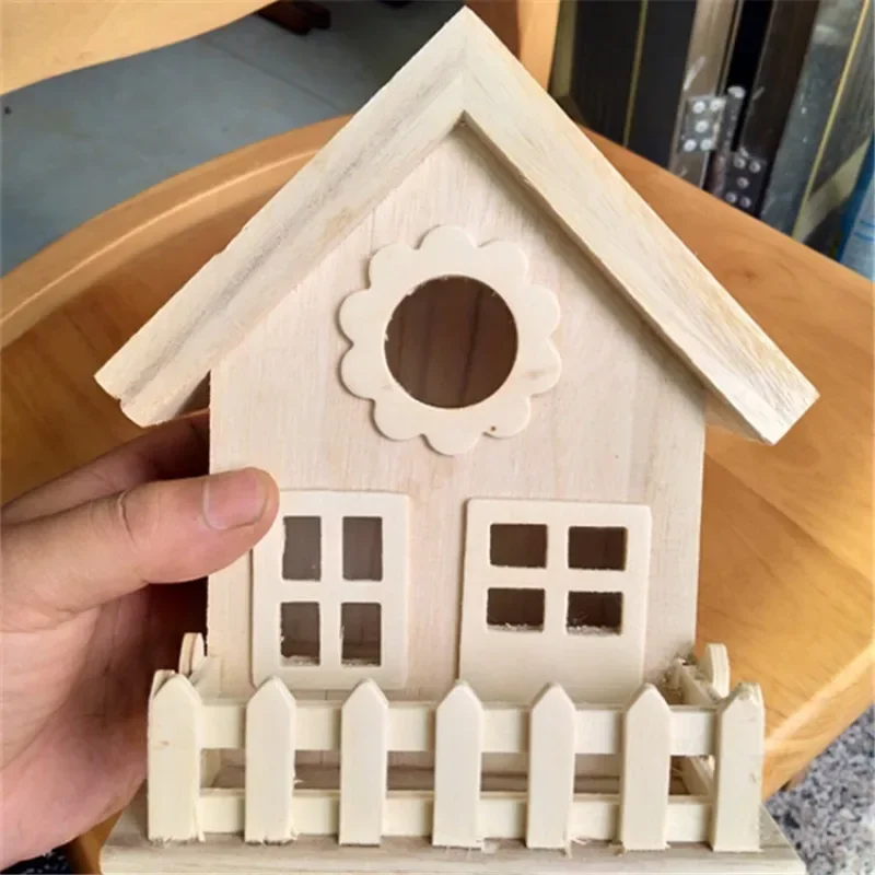 Decoration Eaves Bird House Spot Wooden Hanging Decorations New House Design Creative Bird's Nest Breeding Box