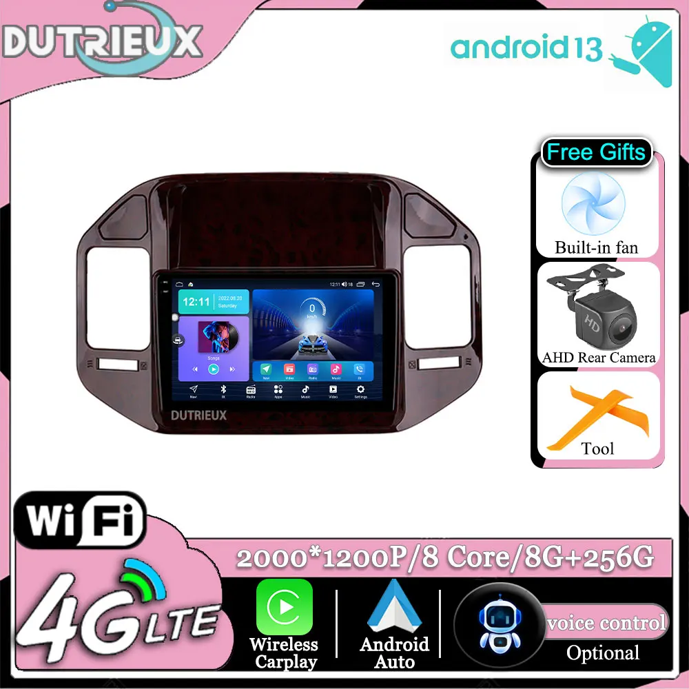 

Android 13 For Mitsubishi Pajero 3 V70 V60 1999 - 2006 Multimedia Monitor Screen Stereo Radio Video Player Car GPS Navigation