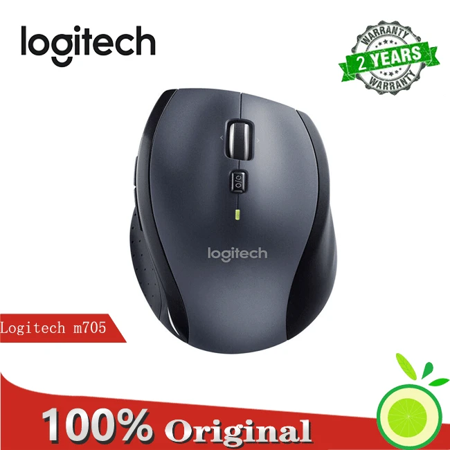 Мышь Logitech M705 Лазерная беспроводная 2 4 ГГц 1000 точек/дюйм для Windows 10/8/7 |