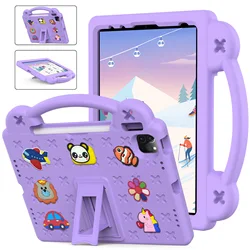 EVA Kids Shockproof iPad Case with Handheld Stand for iPad Pro(11)2024 (PURPLE)