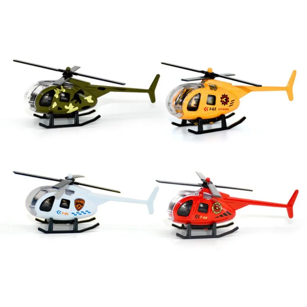 1PC New Childrens Helicopter Toy Alloy Airplane Model Military Ornaments Boy Toy Taxiing Simulation Helicopter Christmas Gift images - 6