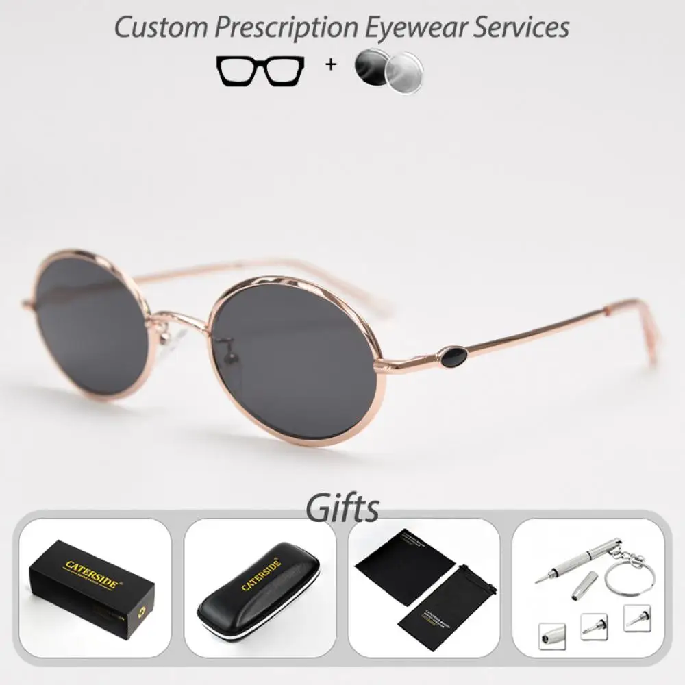 CATERSIDE Retro Herren-Korrektionsbrille, individuelle ovale Gläser, Damen-Optikbrille, modische Computer-Lesebrille, UV400 – Detail 10