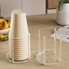 Acrylic Transparent Paper Cup Holder Disposable Water Tea Cups Dispenser Rack Coffee Cup Holder Kitchen Storage Organization 4