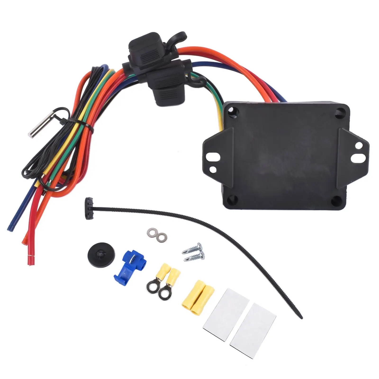 Regolatore Digitale Per Ventola Radiatore 12/24V, Doppio Relè Con Display LED E Sonda Di Temperatura 40-110°C