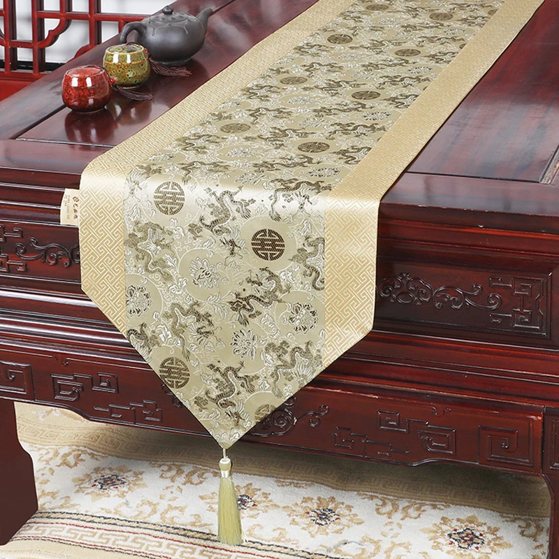 

180cm Wholesale Buddhism supply Tibet Nepal family home Temple Auspicious Embroidery Buddha statue Altar cover Table cloth mat