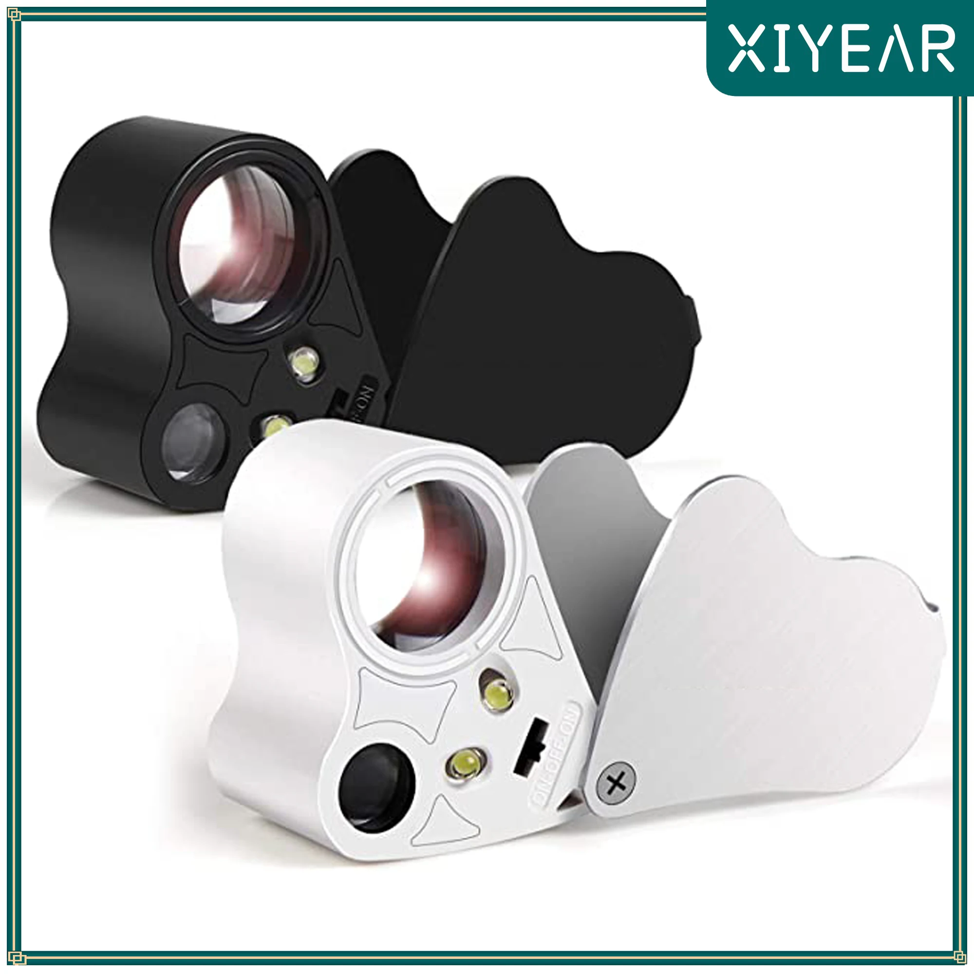 

30X 60X Illuminated Jewelers Loupe Magnifier Foldable Jewelry Magnifier With Bright LED Light For Gems Jewelry Coins Stamps