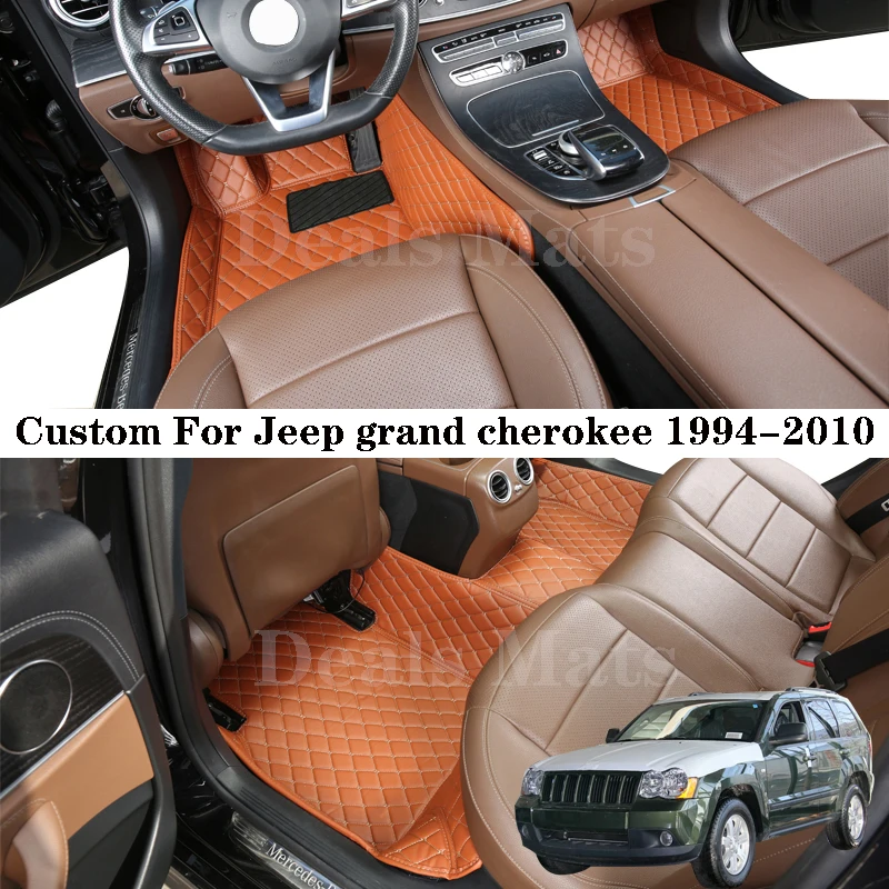 

Автомобильные коврики для Jeep Grand Cherokee 1994-2010, кожаные, всесезонные, водонепроницаемые коврики, аксессуары для ковров на заказ