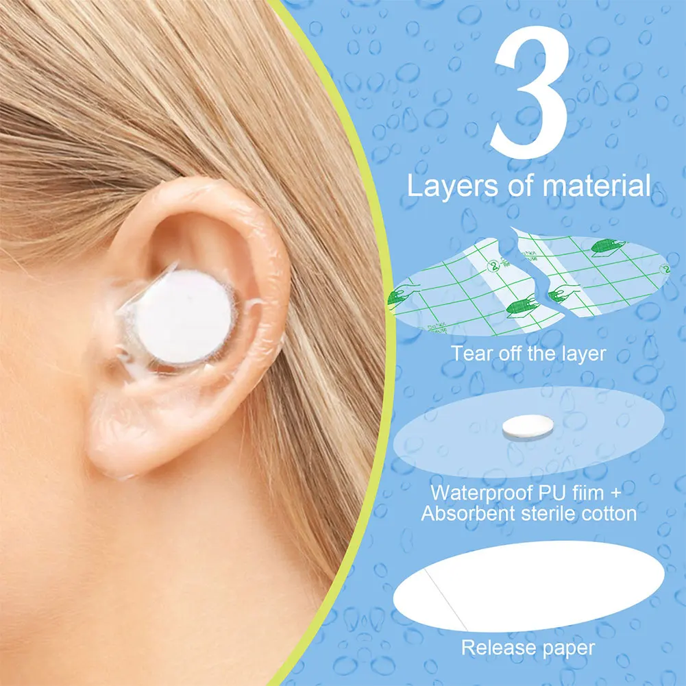 Waterproof Ear Protector Baby Shower Swimming Ear Protection Patch Cover Sticker Tool For Swimming Showering Bathing Accessories