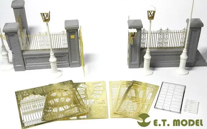 

Детали для мини-набора картины ET Model 1/35 J35-001 Park Gate & Fence