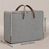Large Capacity Houndstooth Foldable Travel Bag - Quilt & Clothes Storage for Moving & Home Organization 2