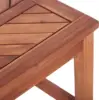 3 Person Outdoor Patio Chevron Wood Dining Bench All Weather Backyard Conversation Garden Poolside Balcony 53 Inch Brown 6