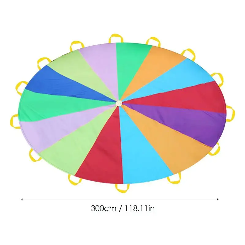 Child Kid Sports Development Outdoor Rainbow Umbrella Parachute Toy Jump-sack Ballute Games for Kids