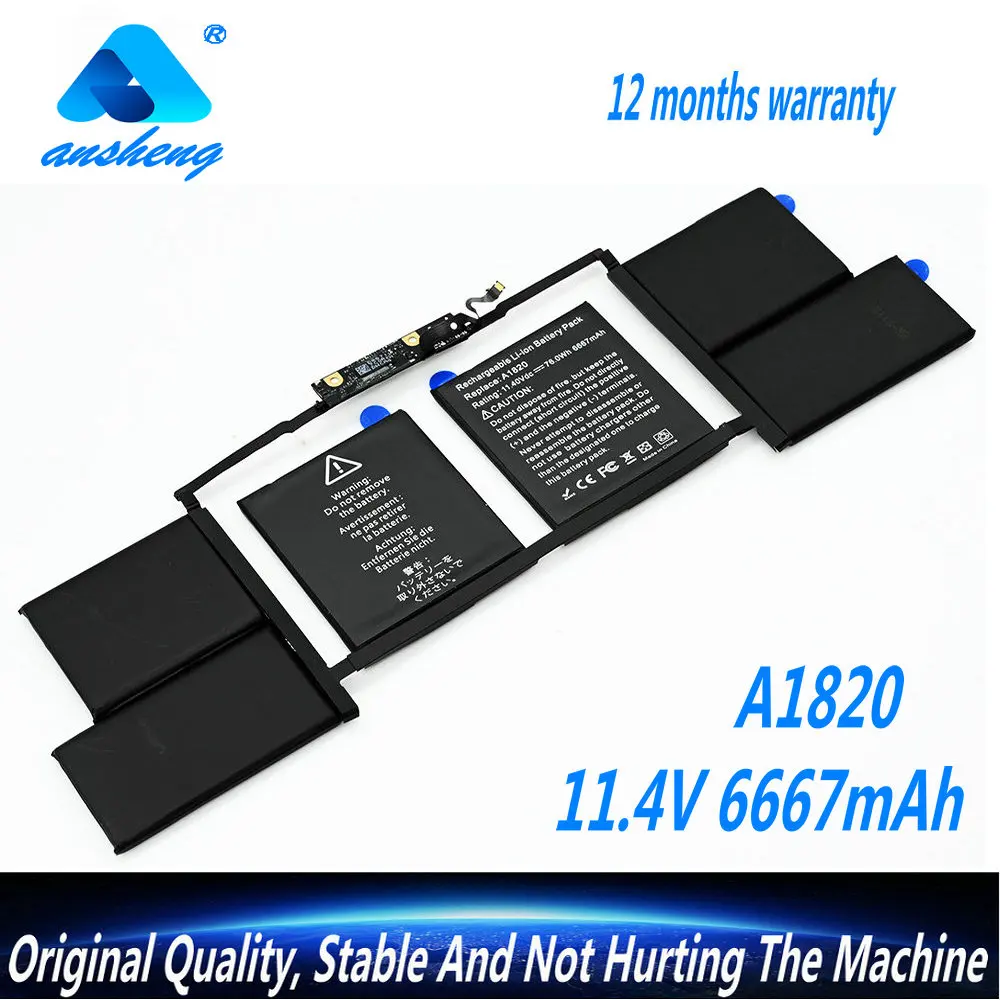 Batteria Per Laptop Originale A1820 Per Apple Macbook Pro 15 "A1707 2016 2017 Anno 11.4V 6667Mah