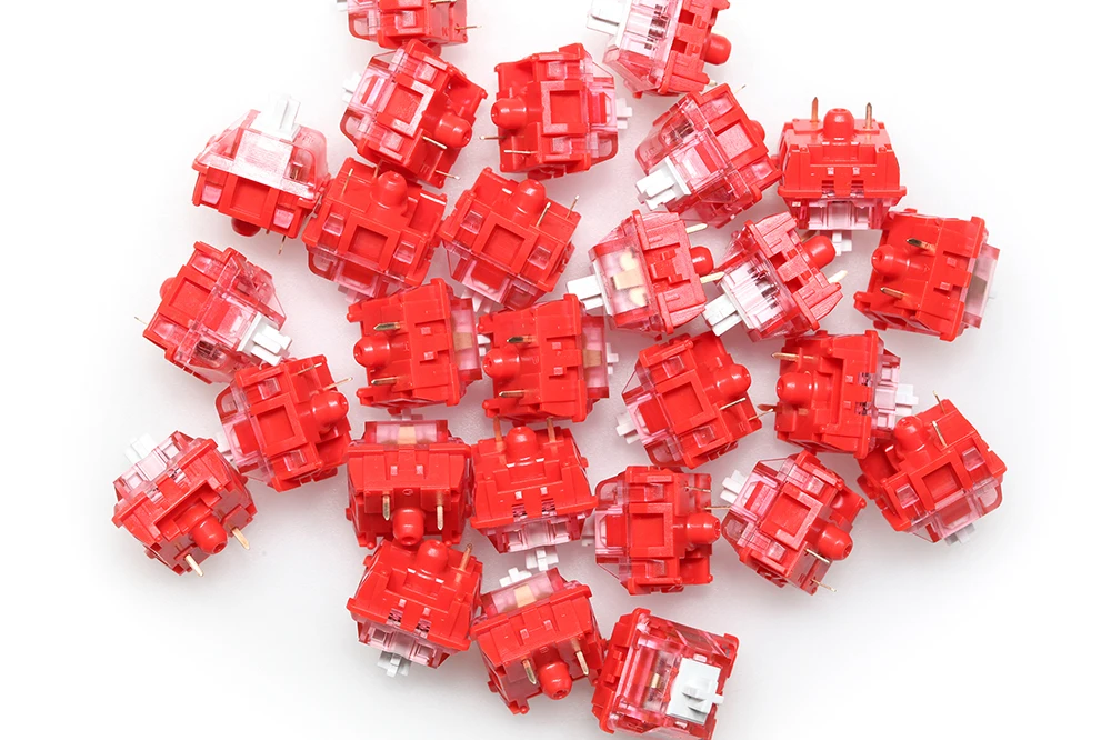Ciy Red Lotus Switch Linear 45g Clear Red Top Switch mx Stem para Teclado Mecânico 50m Fábrica Stem Lubed pc Nylon Pok - Imagem 4