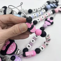 Clips de Sucette Personnalisés en Silicone pour Bébé, Lettres Anglaises et Russes, TeWindsor, Cadeau Kawaii 5