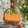 Easter Fabric Carrot Shaped Bag 10X Easter Goody Candy Drawstring Bags Easter Basket Stuffers Rabbit Ear Velvet Bags For Spring 1