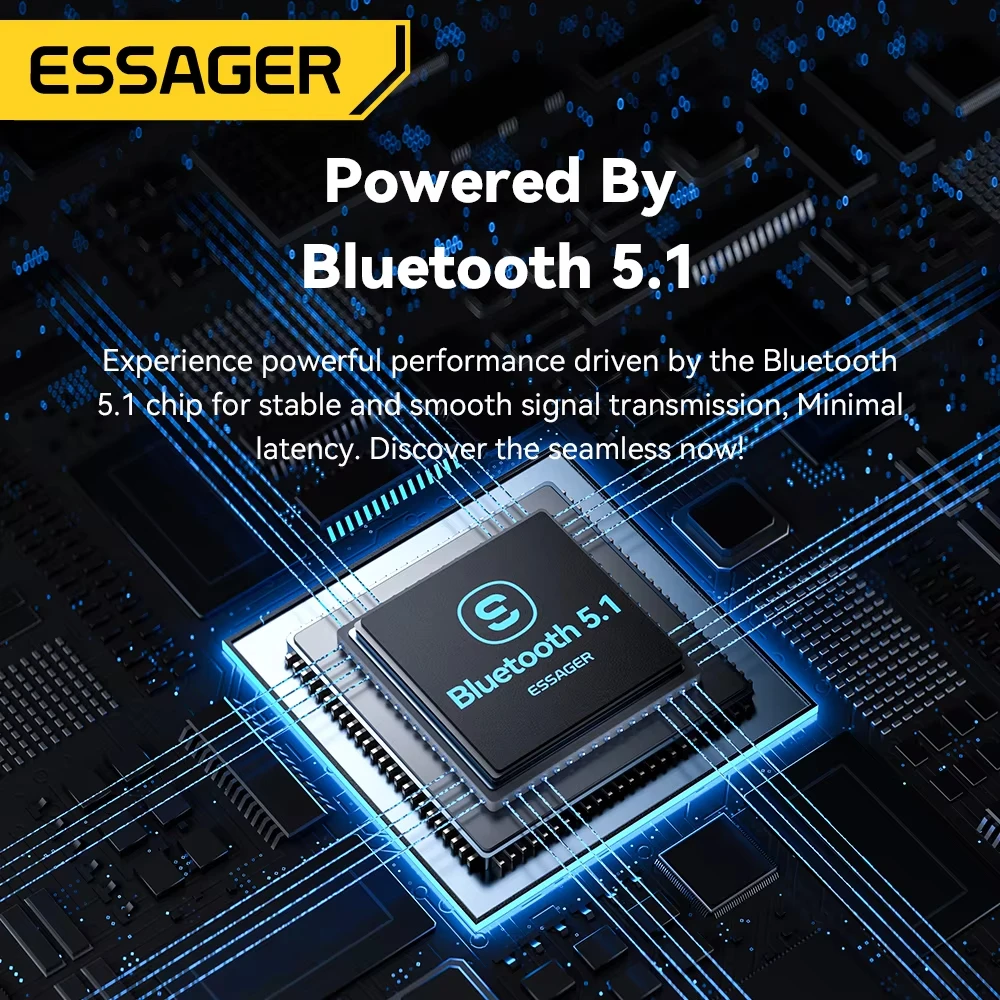 Essager 2-in-1 블루투스 오디오 수신기 송신기 무선 블루투스 5.1 3.5mm AUX 오디오 어댑터 스테레오 이어폰 TV 자동차용