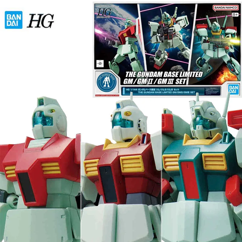 

Bandai Genuine Gundam Model Garage Kit HGUC Series 1/144 THE GUNDAM BASE LIMITED GM GM2 GM3 SET Anime Action Figure Toys