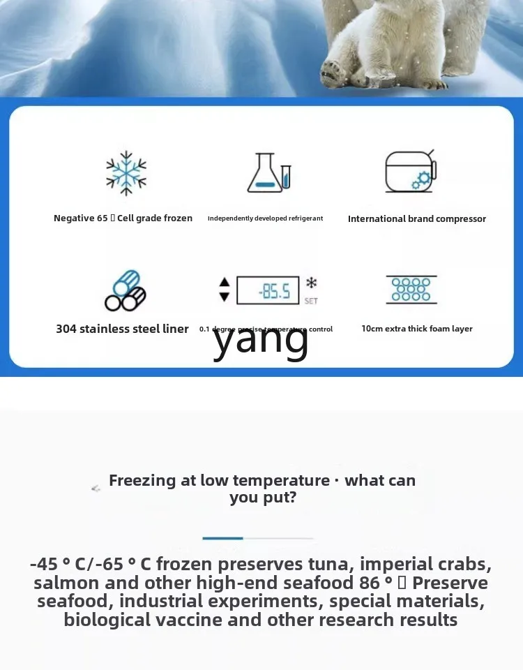 LMM minus 45 degrees 60 degrees 80 tuna seafood commercial laboratory quick-freezing freezer