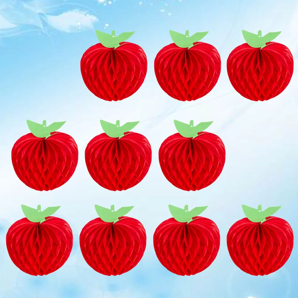 

10 Pcs Fruit Baby Christmas Tree Decorations Back to School Centerpiece Paper Fan