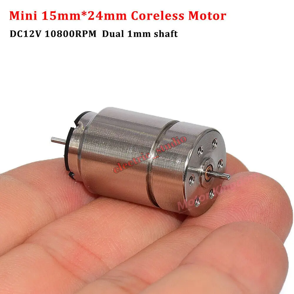 152415mmMiniCorelessDualShaftElectricMotorDC6V12V10000rpm