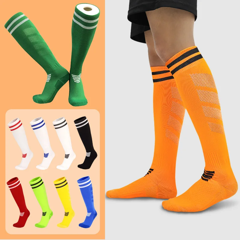 Adult Youth Kids Professional Soccer Socks Football Club Breathable Knee High Training Long Stocking Sports Sock for Boys Girls soccer socks