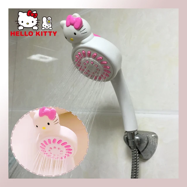 Hello Cica Zuhany Fej Rajzfilm Magas Preassure Fúvóka Otthoni Nők Kawaii Kézzel Tartott Csere Fürdőszobai Kiegészítők