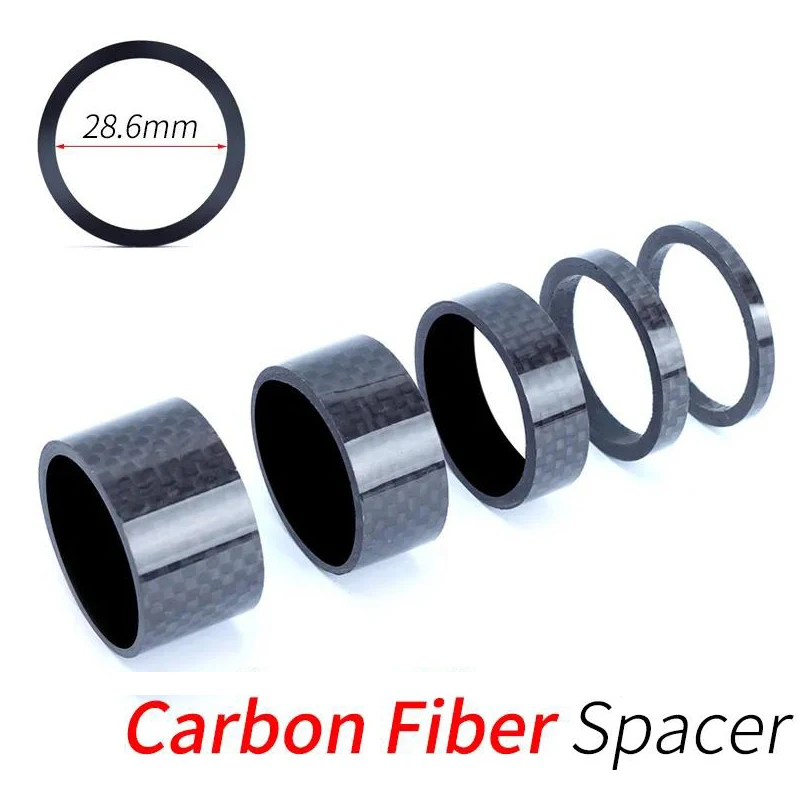 Bicycle Headset Bicycle Spacer Carbon Fiber Washer 28.6mm 1-/8" MTB Road Bike Fork Stem Tube Spacer