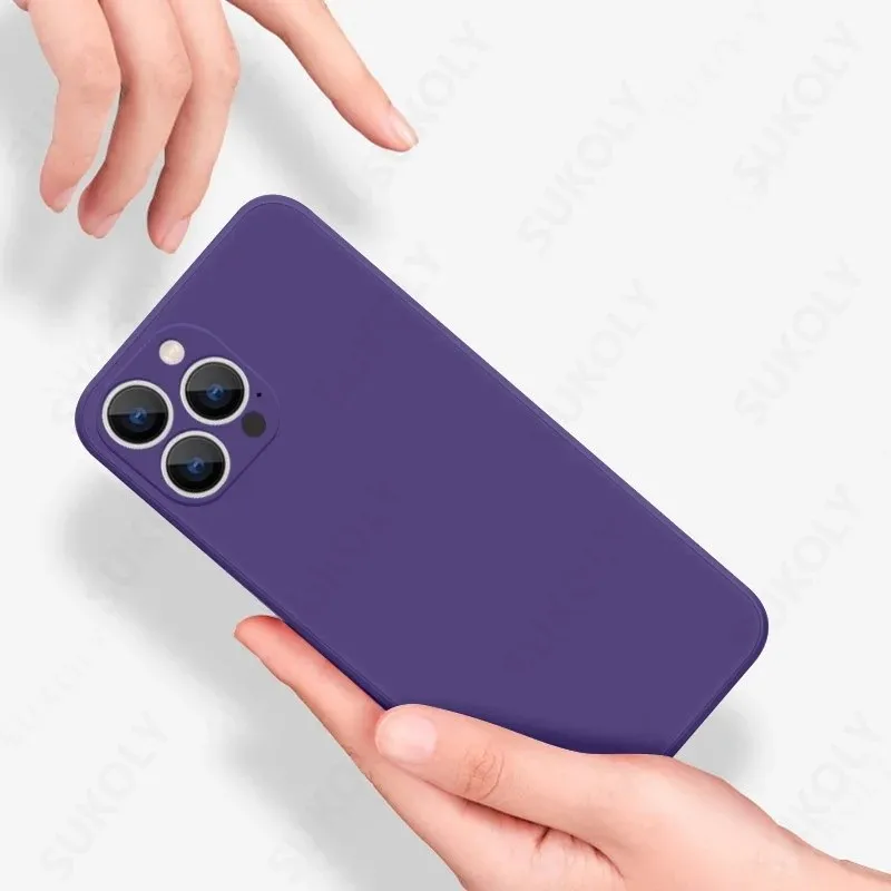 iPhone Case Phone Case Phone Protector Cover For iPhone 16 14 15 Pro Max Case Luxury Original Silicone Full Protect Soft TPU Cover For iPhone 11 12 13 16 Pro Phone Cases
