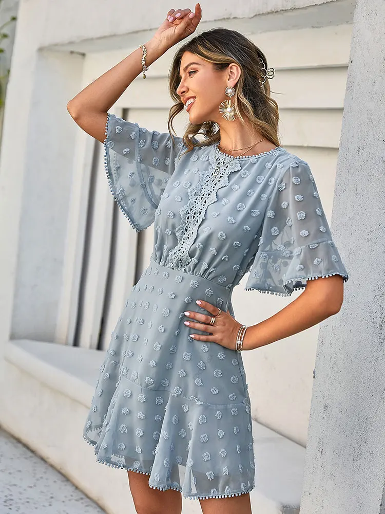 

New Lace Fringe Dress Skirt Dresses for Women 2023 Elegant and Pretty Women's Dress Extreme Mini Evening Woman Elegant Sets To