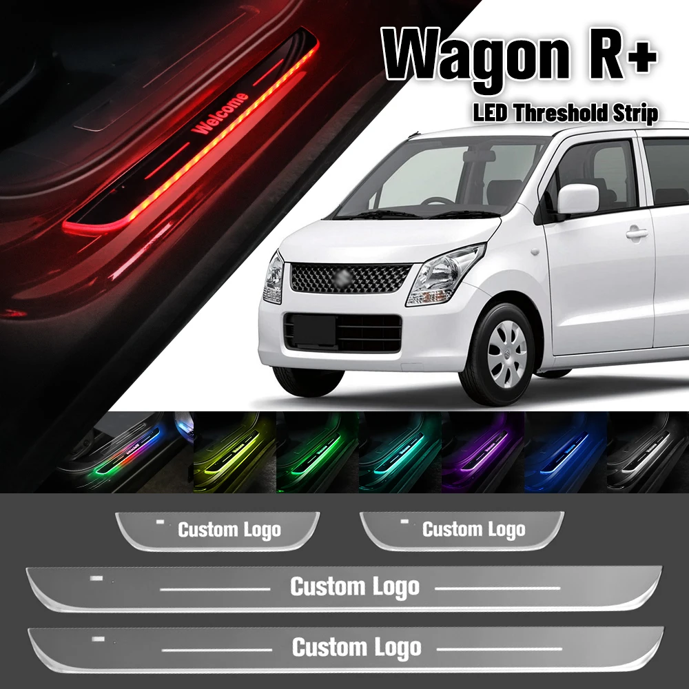 

For Suzuki Wagon R+ 1997-2008 Car Door Sill Light Customized Logo LED 2005 2006 2007 Welcome Threshold Pedal Lamp Accessories