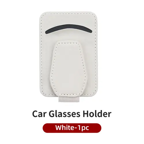 Car Leather Sunglasses Holder Ticket Clip Sunshades Magnetic Card Holder Universal Eyeglasses Storage Pocket Auto Accessories - Image 8