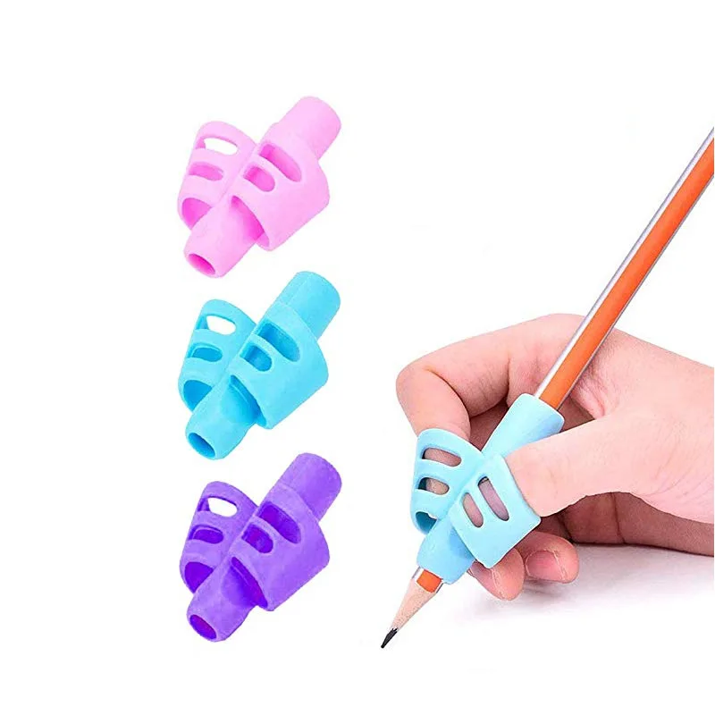 5 Pcs Children Pen Writing Aid Grip Set Pencil Grips For Personalized Gift Kids Handwriting Aid Finger Posture Correction Tool children anti hook wrist corrector writing posture correction pen grip writing aid strap ergonomic wrist support writing tool