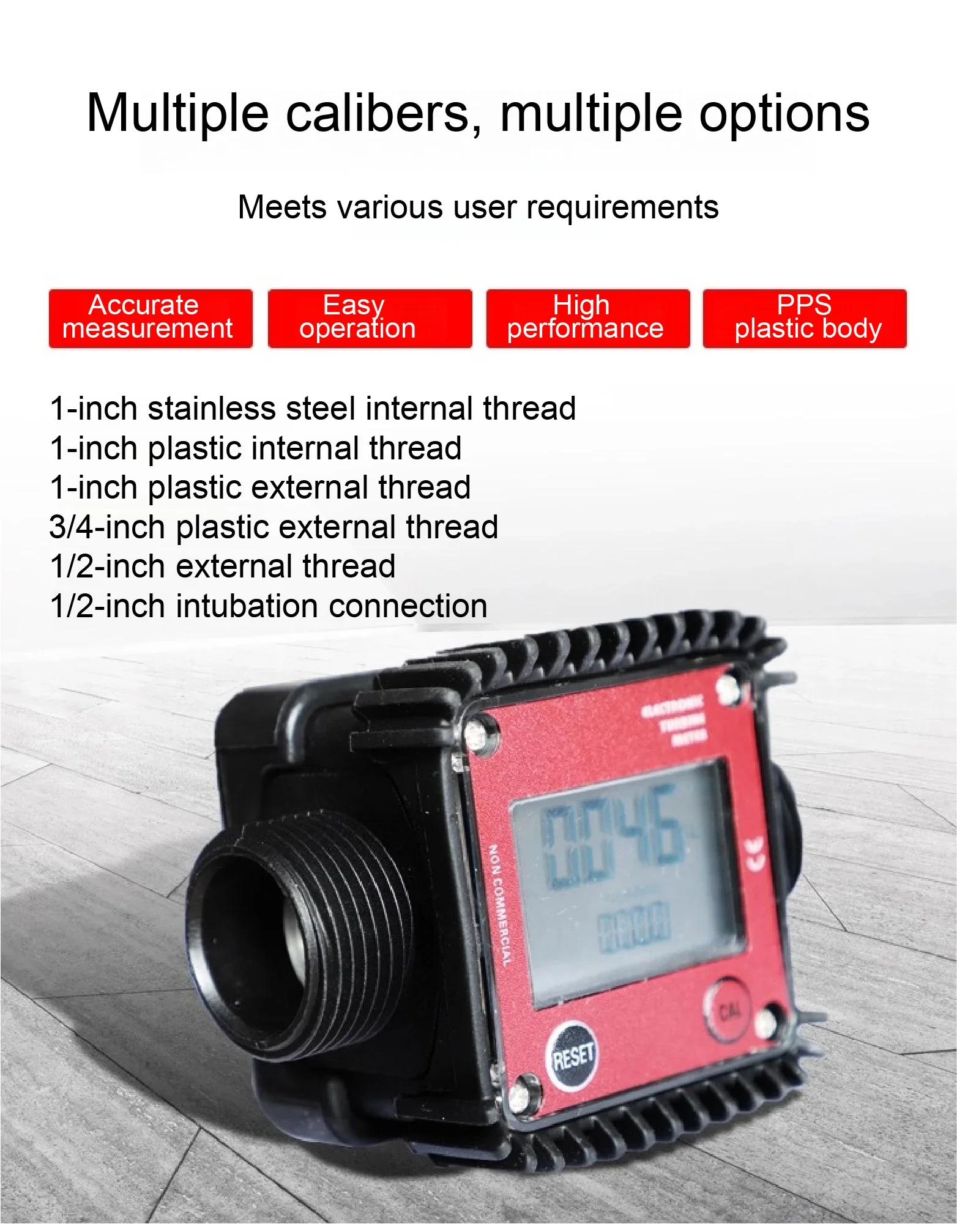 K24 Electronic Turbine Flow Meter Digital Fuel Oil Diesel Water Urea Gear Flowme