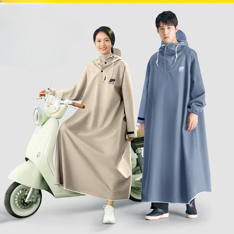 Thicken Oxford Waterproof Rain Gear Rain Poncho Fashion Rain Coat One-piece Long Raincoat Loose Oversized Hooded Rainwear