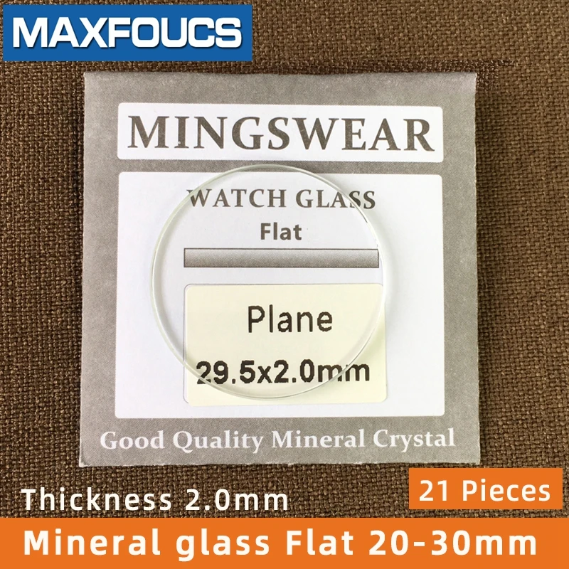 

21pcs 20mm To 30mm Round Transparent Flat Lens Watch Glass Crystals Replacement Part Repair Accessories
